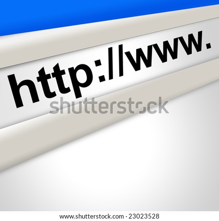 A closeup of an internet URL address being typed.