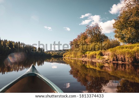 Similar – Foto Bild Paddeltour ins Blaue Kanal