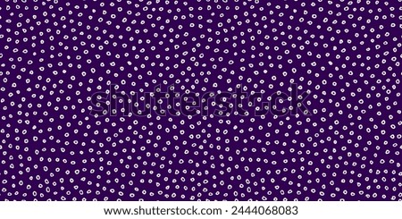Blue polka dot seamless background. Simple Asian ethnic watercolor background. Hand drawn Japanese vector seamless pattern with tiny small circles. Sika deer skin pattern in dark blue and white colors