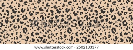 Vector leopard pattern. Wildlife seamless repeat. Jaguar fur safari seamless backdrop. Hand-drawn animal fur pattern. Luxury design elements. Cheetah panther surface pattern. Leopard print background