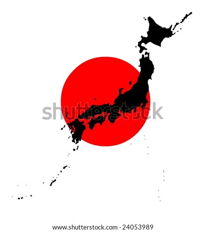 Map And Flag Of Japan In Vector Art - 24053989 : Shutterstock