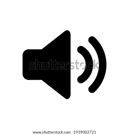 speaker volume flat vector icon.  for graphic design, logo, web site, social media, mobile app, Eps 10