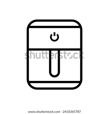 Air fryer icon line vector. Fried bakery. Food to cook. Healthy chip-based foods. Kitchen vector