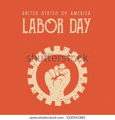 Labor day vintage social media post banner template design. Vintage banner poster design for labor day