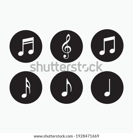 Music notes symbols. Music notes icon vector set