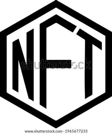 NFT symbol. Non fungible token icon vector 