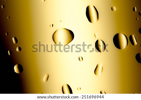 water drop yellow-gold background