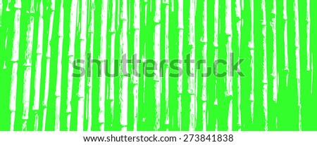 Bamboo fence background, green stamp graphic style