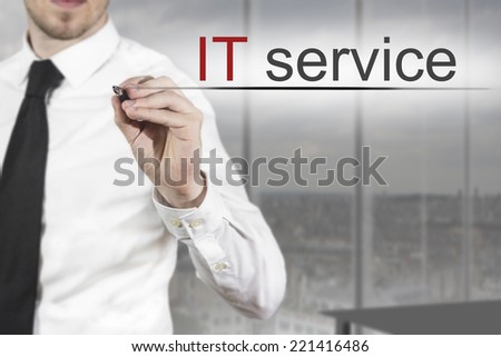businessman expert in office writing it service