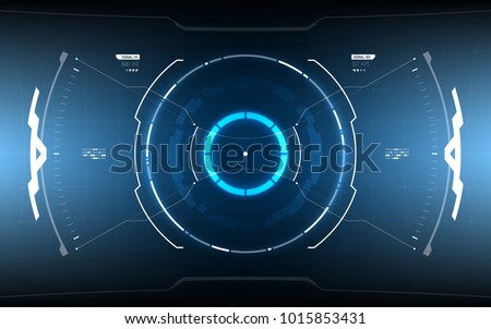 Sci-Fi Futuristic Glowing HUD Display. Vitrual Reality Technology Screen