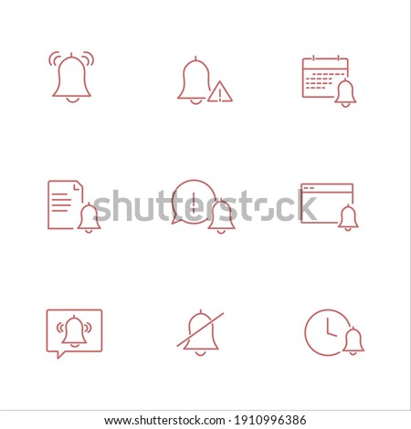 Simple Set of Notification Related Vector Line Icons. Contains such Icons as Mute, Notice, Notification Bell and more.