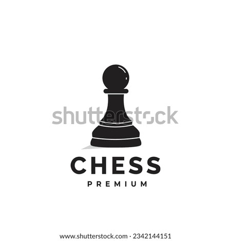 Chess pawn logo vector icon minimalist suitable for match or community