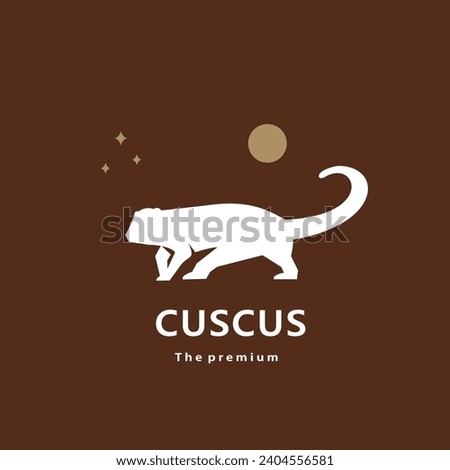 animal cuscus natural logo vector icon silhouette retro hipster