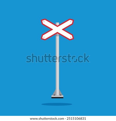 rroad sign icon, Rail Crossing with 1 railway road on yellow rhombus. board.suitable for poster use and web icon	
