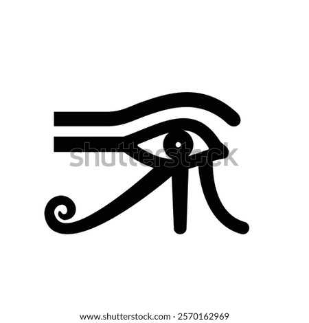 Eye of Horus. Wadjet ancient Egyptian symbol, the left falcon eye of the god Horus	
