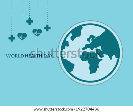 World Health Day Minimal Background Vector