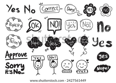 Yes And No Sticker Doodle Collection