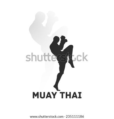 Fight style illustration. Muay Thai Theme. Vector pic.