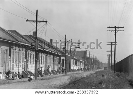 New Orleans, African American street, original title: \'Negro Street\', Louisiana, photograph by Walker Evans, December, 1935.