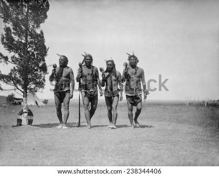 Arikara, American Indians, original title: \'Night medicine men\', photograph by Edward S. Curtis, 1908