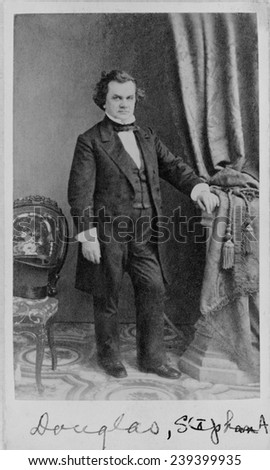 Stephen Douglas (1813-1861) the year he ran for President in a four way race that resulted in the election of Abraham Lincoln. Douglas was short and stout, and nicknamed the \