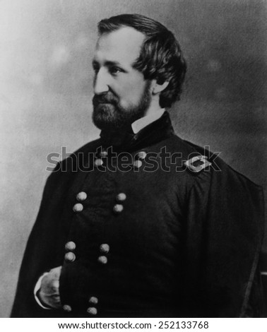 William Rosecrans (1819-1898), U.S. Army General for the Union in the Civil War, circa 1860s.