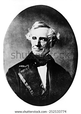 SAMUEL F.B. MORSE, inventor of steel telegraph wires, telegraph machines, and morse code, circa 1857.