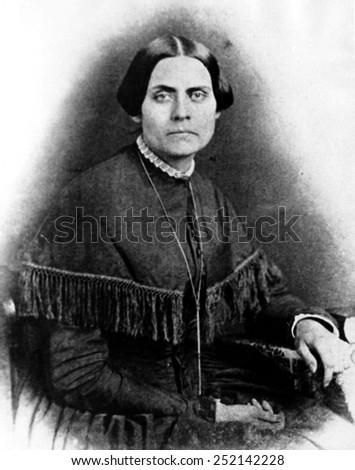 Susan B. Anthony (1820-1906), American civil rights leader, circa 1860