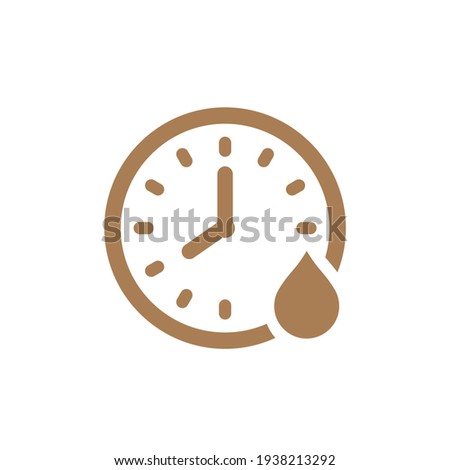 Icon illustration of clock with water drop Imagine de stoc © 