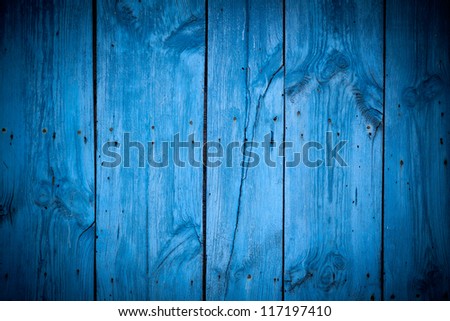 Texture of Wood blue panel for background vertical