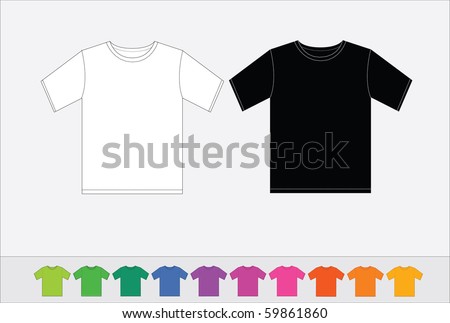 Set of color t-shirts