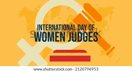International Day of Women Judges, 10 March - vector illustration and design.
