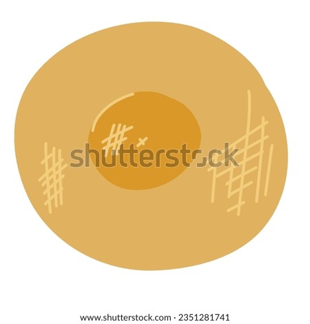 Straw hat. Boater summer hat. Flat cartoon straw hat, summer headdress. Sun protection, skin cancer. Vacation, travel and tourism. Stock vector illustration isolated on a white background. 