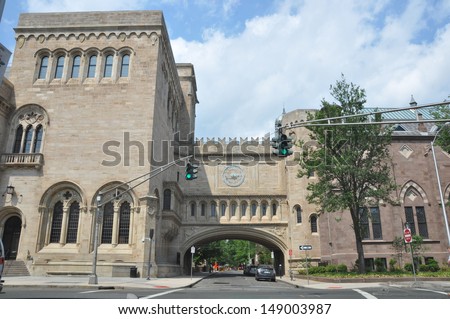 NEW HAVEN, CONNECTICUT - JULY 4: Yale University Art Gallery in New Haven, Connecticut, as seen on July 4, 2012. It is the oldest university art museum in the western hemisphere.