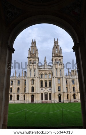 All Souls College at Oxford University, England