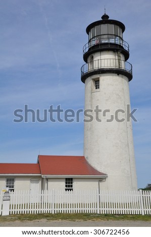 Highland Lighthouse (Cape Cod Light), the oldest and tallest lighthouse on Cape Cod, in Massachusetts