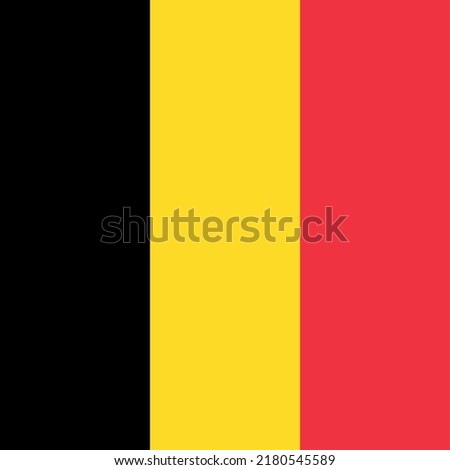 The flag of Belgium. Icon design. Square icon. Square flag. Standard colors. Computer illustration. Digital illustrations. Vector illustration. Foto d'archivio © 