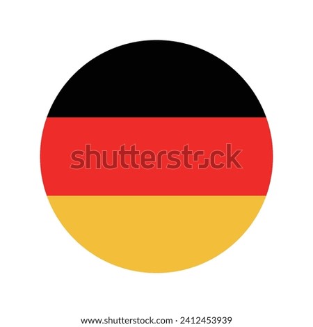 Germany circle flag. Circle icon flag. Standard color. Button flag icon. Computer illustration. Vector illustration. Digital illustration.