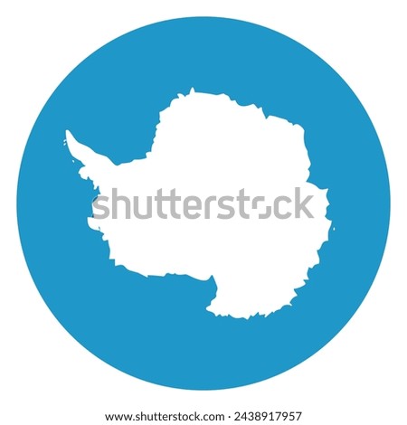 Antarctica flag. Button flag icon. Standard color. Round button icon. The circle icon. Computer illustration. Digital illustration. Vector illustration.