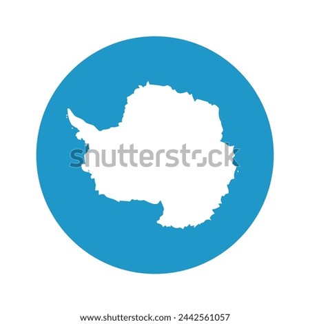 Antarctica flag. Button flag icon. Standard color. Round button icon. The circle icon. Computer illustration. Digital illustration. Vector illustration.