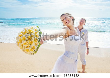 wedding on beach, bali