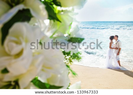 romantic wedding on the beach, bali