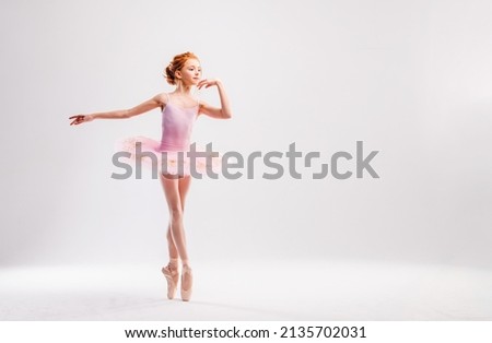 Similar – Image, Stock Photo Slim ballerina dancing on boardwalk near sea
