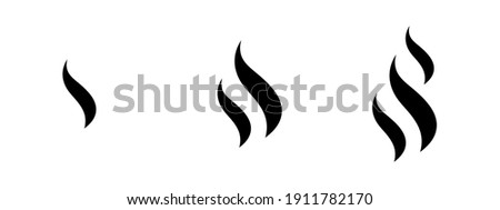 Coffee steam vector icon set. Different hot steam shapes icons. Steam icon set. Isolated vector icon. Hot tea, coffe.  Cafe logo, symbol. Coffee logo, symbol. Vector graphic. EPS 10
