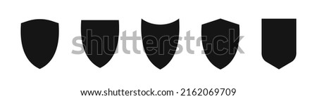 Shield icon collection. sheilds set. Protection, defense symbol set. Isolated vector graphic EPS 10