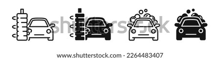 Car wash vector icons set. Car wash icons. EPS 10