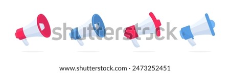 Loudspeaker vector icons. Loudspeaker, speaker, bullhorn alert. Megaphone speaker or loudspeaker bullhorn, vector illustration.