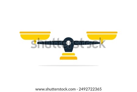 Justice scales. Scales illustration. Scales vector icon. Justice scales icon