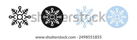 Snowflake vector icon. Snow icon. Frost, frozen, freeze. Winter snowflakes.