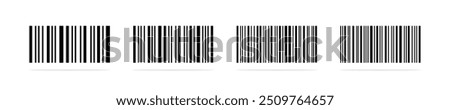 Barcode icons. Barcode vector illustration. Realistic barcodes. Barcode vector icons set